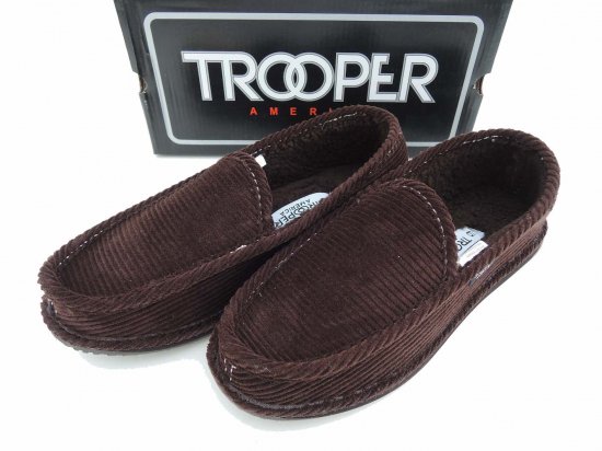 <img class='new_mark_img1' src='https://img.shop-pro.jp/img/new/icons15.gif' style='border:none;display:inline;margin:0px;padding:0px;width:auto;' />TROOPER SHOES AMERICA HOUSE SHOES ハウスシューズ Fur-Brown ブラウン Faux Fur フォックスファー