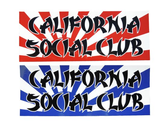 California Social Club  Sticker RED/BLUE