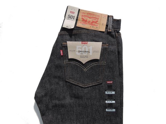 LEVI'S 501 リーバイス Original SHRINK TO FIT Jeans レギュラーストレート Black Denim L30