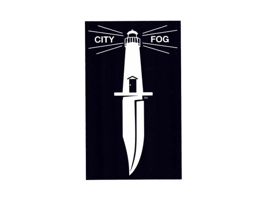 CITY FOG ƥեLIGHTHOUSE DAGGER STICKER LARGE