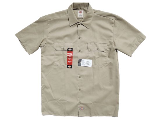 <img class='new_mark_img1' src='https://img.shop-pro.jp/img/new/icons15.gif' style='border:none;display:inline;margin:0px;padding:0px;width:auto;' />DICKIES #1574 SHORT SLEEVE WORK SHIRT 半袖ワークシャツ Military Khaki ミリタリーカーキ