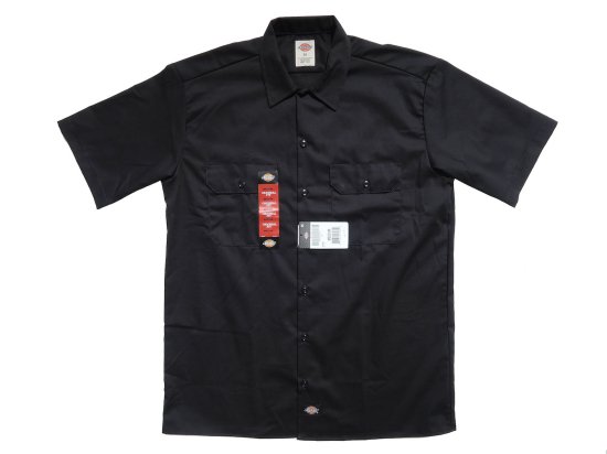 <img class='new_mark_img1' src='https://img.shop-pro.jp/img/new/icons15.gif' style='border:none;display:inline;margin:0px;padding:0px;width:auto;' />DICKIES #1574 SHORT SLEEVE WORK SHIRT 半袖ワークシャツ BLACK ブラック