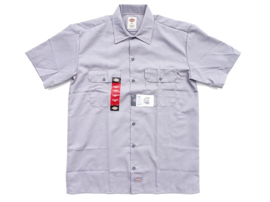 <img class='new_mark_img1' src='https://img.shop-pro.jp/img/new/icons8.gif' style='border:none;display:inline;margin:0px;padding:0px;width:auto;' />DICKIES #1574 SHORT SLEEVE WORK SHIRT Ⱦµ SV SILVER