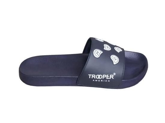 TROOPER SHOES Paisley Rubber Slides ڥ꡼С饤ɡС롡NAVY/WHITE 