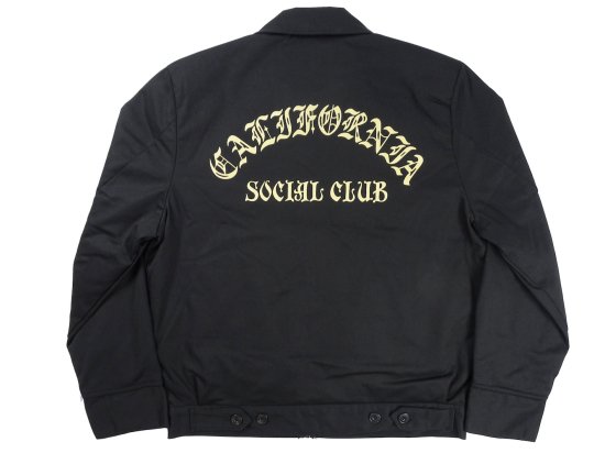 CALIFORNIA SOCIAL CLUB    UNIDOS   Insulated Mechanic Jacket  Black x Khaki