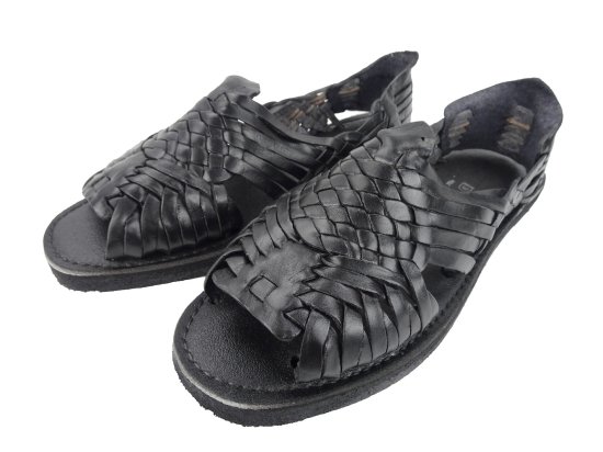 <img class='new_mark_img1' src='https://img.shop-pro.jp/img/new/icons8.gif' style='border:none;display:inline;margin:0px;padding:0px;width:auto;' />Huarache Mexican Leather Sandal Black