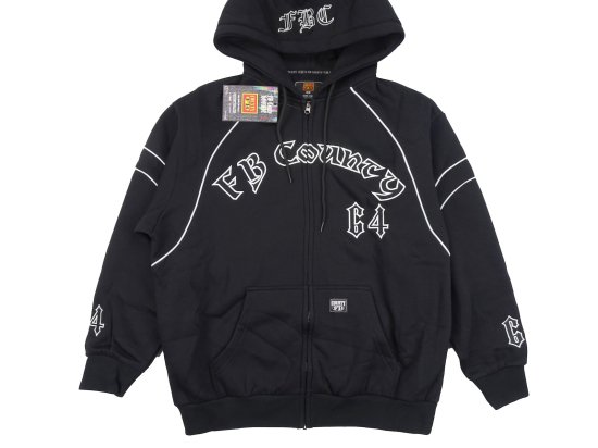 FB COUNTY FBC ZIP-UP HOODIE BLACK x WHITE