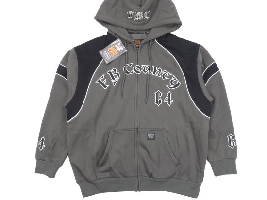 FB COUNTY FBC ZIP-UP HOODIE BLACK x GREY x WHITE