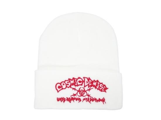 Cosmic Demise Beanie White