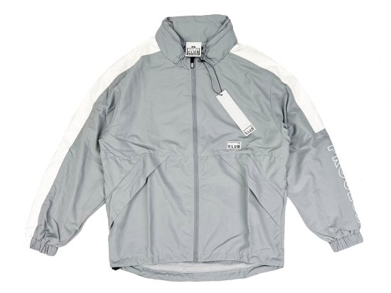 PRO CLUB ץ  FULL COURT WINDBREAKER JACKET SLATE GRAY/WHITE