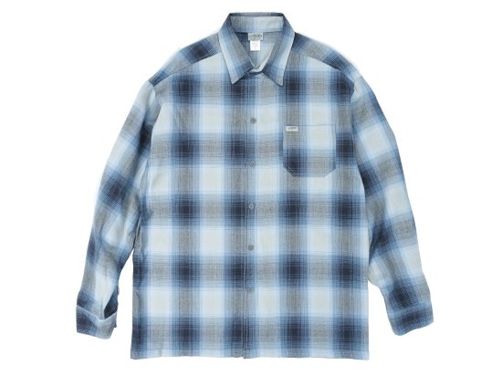 CalTop ȥåסLong Sleeve Flannel Shirt եͥ륷 SKY BLUE & GRAY