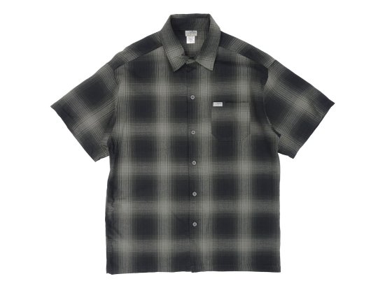 CalTop ȥå Short Sleeve Flannel Shirt եͥ륷 BLACK&CHARCOL