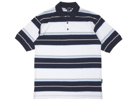 <img class='new_mark_img1' src='https://img.shop-pro.jp/img/new/icons8.gif' style='border:none;display:inline;margin:0px;padding:0px;width:auto;' />CalTop ȥå #185 Striped Polo Shirts ݥ Navy 