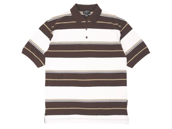 <img class='new_mark_img1' src='https://img.shop-pro.jp/img/new/icons8.gif' style='border:none;display:inline;margin:0px;padding:0px;width:auto;' />CalTop ȥå #185 Striped Polo Shirts ݥ Brown