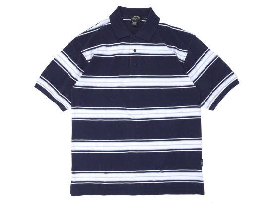 CalTop ȥå #777 Striped Polo Shirts ݥ Navy