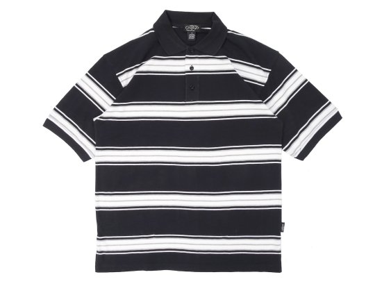CalTop ȥå #777 Striped Polo Shirts ݥ Black