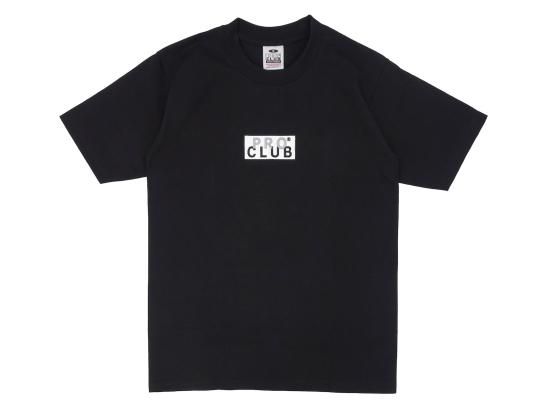 PRO CLUB Men's Heavyweight S/S Embroidered Box Logo Black*