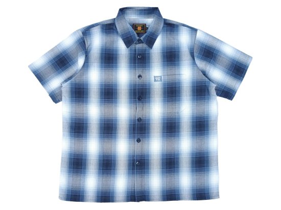 <img class='new_mark_img1' src='https://img.shop-pro.jp/img/new/icons8.gif' style='border:none;display:inline;margin:0px;padding:0px;width:auto;' />FB COUNTY Short Sleeve Checker Flannel Shirt  Blue/White