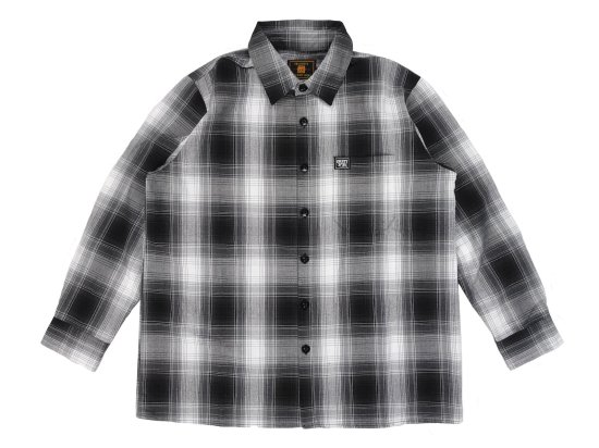 <img class='new_mark_img1' src='https://img.shop-pro.jp/img/new/icons8.gif' style='border:none;display:inline;margin:0px;padding:0px;width:auto;' />FB COUNTY Long  Sleeve Checker Flannel Shirt Black/White