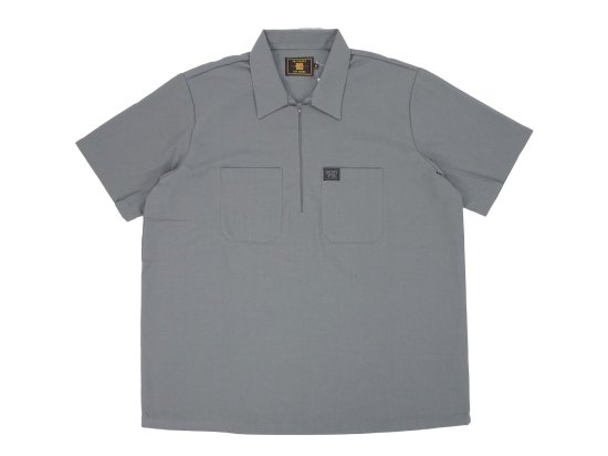 <img class='new_mark_img1' src='https://img.shop-pro.jp/img/new/icons8.gif' style='border:none;display:inline;margin:0px;padding:0px;width:auto;' />FB COUNTY Short Sleeve 1/2 ZIP Shirt Grey