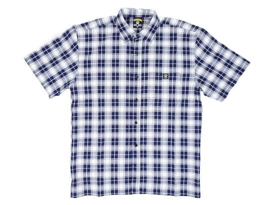 LOWRIDER MAGAZINE ROLLERS S/S WOVEN SHIRT NAVY/WHITE