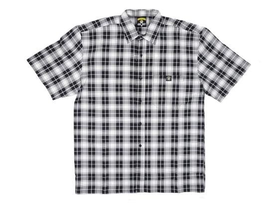 LOWRIDER MAGAZINE ROLLERS S/S WOVEN SHIRT BLACK/WHITE