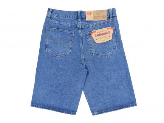 LA GATE Kno-Betta  #KNS998  Denim Shorts Med Blue