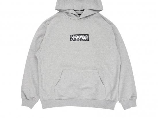 SHAKA WEAR Paisley logo Hoodie Heather Grey x Black