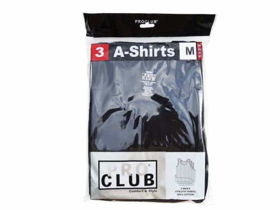 PRO CLUB ץ A-SHIRTS TANKTOP PACK A ֥󥯥ȥåץѥå BLACK 3ѥå
