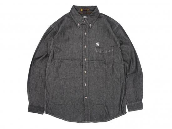 California Social Club 6.5oz Denim Long Sleeve Shirt  ǥ˥ॷ Washed Black