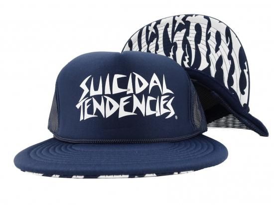 SUICIDAL TENDENCIES ƥǥ󥷡OG Flip Up Hat  Suicidal Brim Trucker Hat å奭å Navy