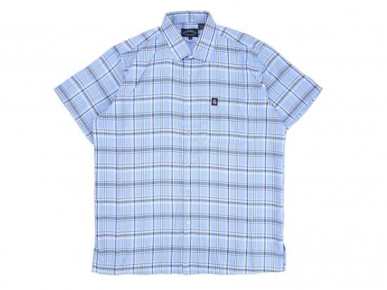 California Social Club Short Sleeve Plaid Shirt. å Sky Blue