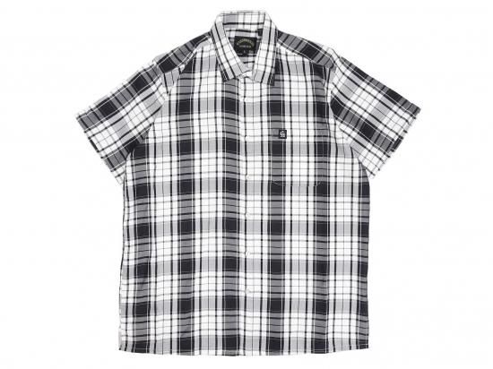 California Social Club Short Sleeve Plaid Shirt. å Black  x White