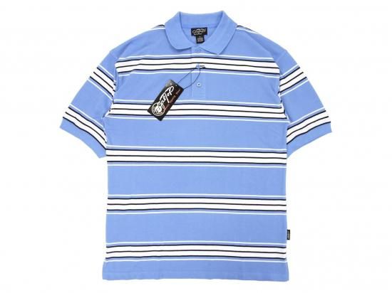 <img class='new_mark_img1' src='https://img.shop-pro.jp/img/new/icons8.gif' style='border:none;display:inline;margin:0px;padding:0px;width:auto;' />CalTop ȥå #777 Striped Polo Shirts ݥ Sky Blue