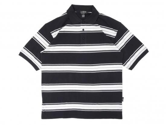 <img class='new_mark_img1' src='https://img.shop-pro.jp/img/new/icons8.gif' style='border:none;display:inline;margin:0px;padding:0px;width:auto;' />CalTop ȥå #777 Striped Polo Shirts ݥ Black