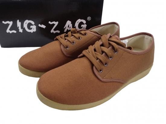 ZIG ZAG  Men's Loafer Oxford Shoes Winos Shoes  #7201 Brown / Gum Sole