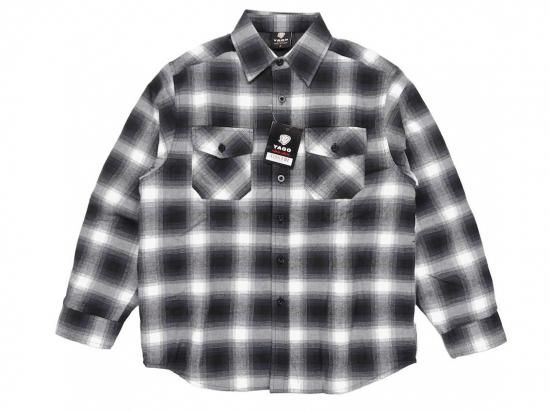 <img class='new_mark_img1' src='https://img.shop-pro.jp/img/new/icons8.gif' style='border:none;display:inline;margin:0px;padding:0px;width:auto;' />YAGO FLANNEL JACKET եͥ ƥ󥰥ĥ㥱å #AB4  Black x Navy x  White Ombre