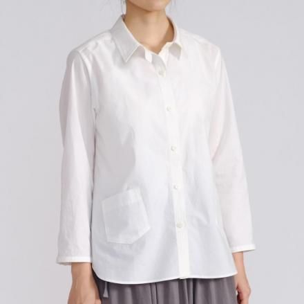 【 再入荷 】ポケット付き オーガニックコットンシャツ