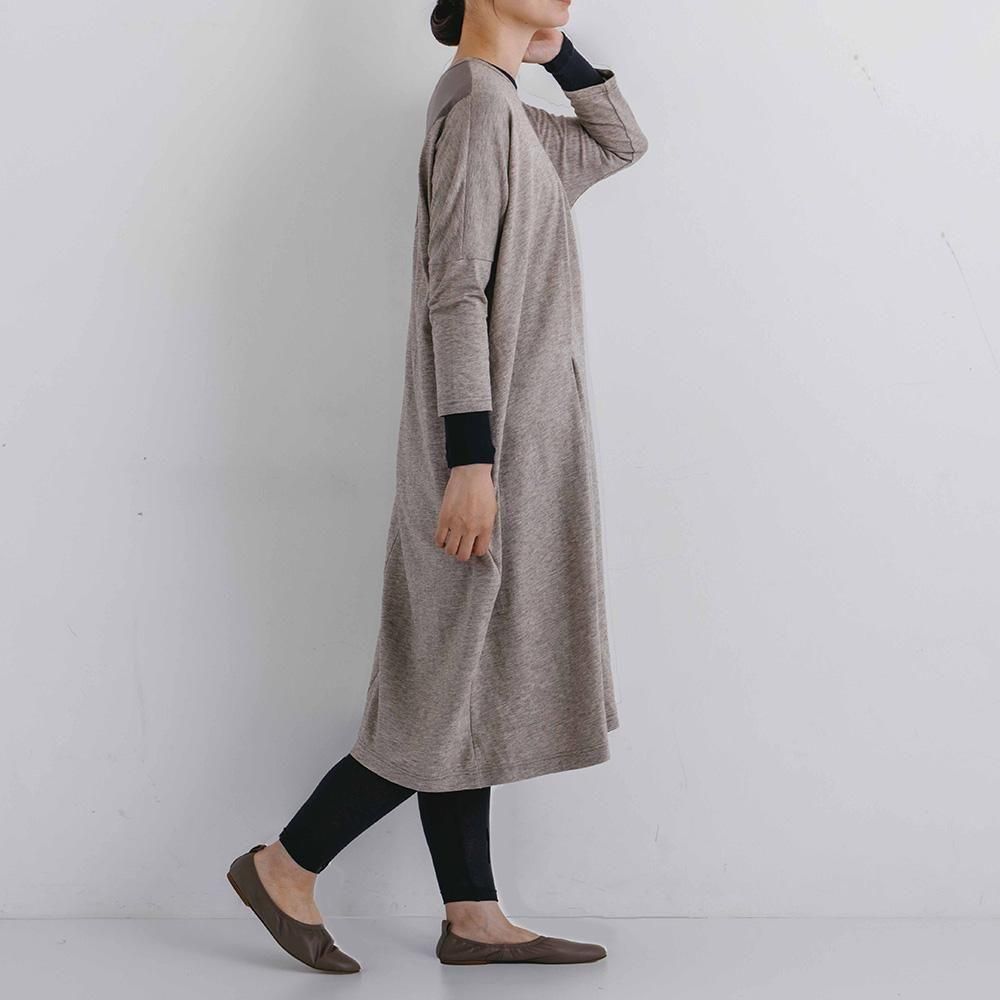 ヤクコットン天竺ワンピース | 軽くて暖かいワンマイルワンピース