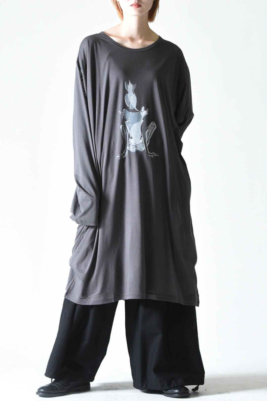 Yohji Yamamoto POUR HOMME デッサンプリントBIGロングスリーブ