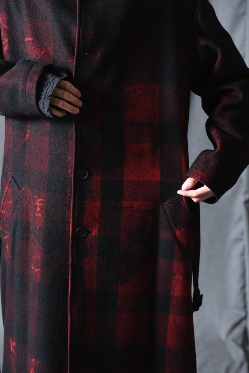 Yohji Yamamoto POUR HOMME 内田柄スタンドカラーコート - Ka na ta,Yohji Yamamoto取扱 Dear Joze. の通販サイト