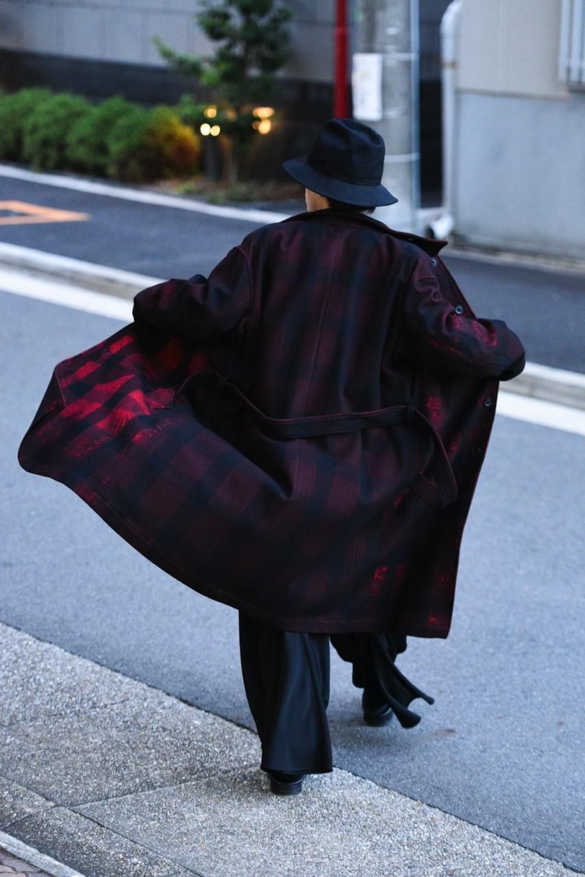Yohji Yamamoto POUR HOMME 内田柄スタンドカラーコート - Ka na ta,Yohji Yamamoto取扱 Dear Joze. の通販サイト