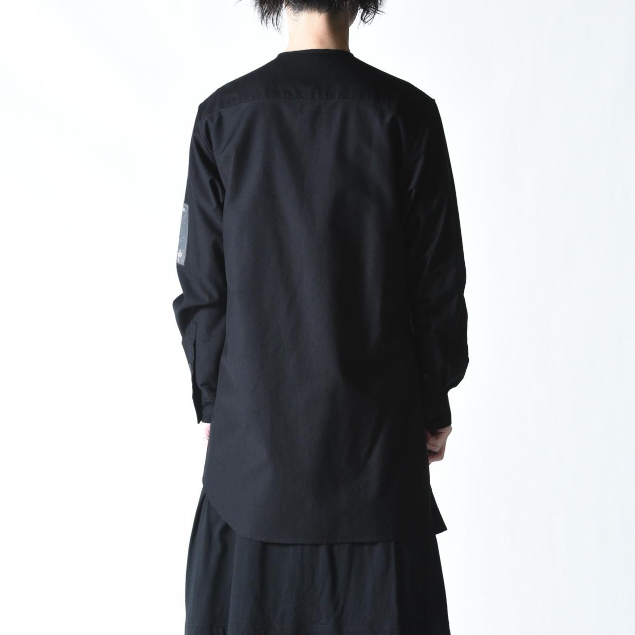 21SS/「特別監視中」ブラックパッチアンバランスブラウス