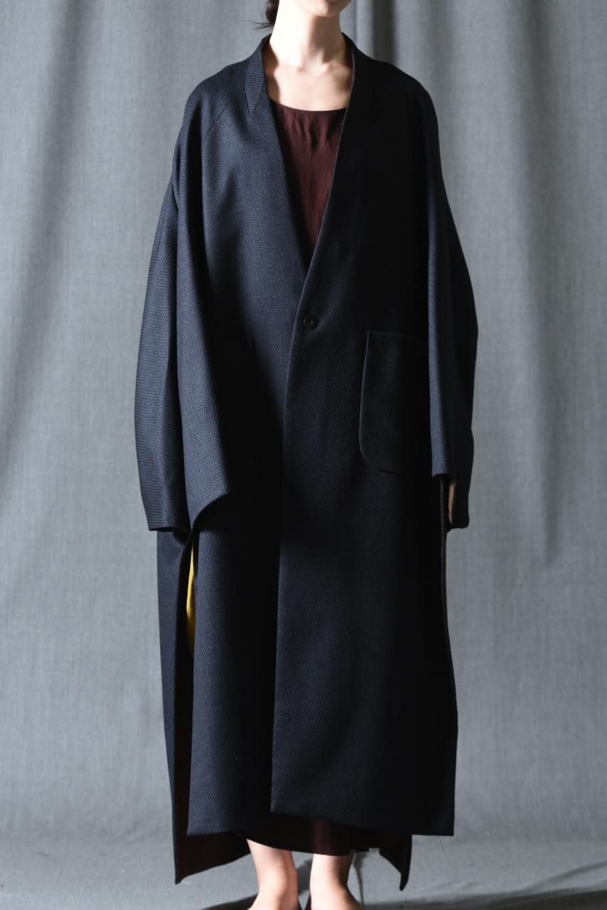 Ka Na Ta 2 Sleeve Coat Navy Brown Ka Na Ta Yohji Yamamoto取扱 Dear Joze の通販サイト