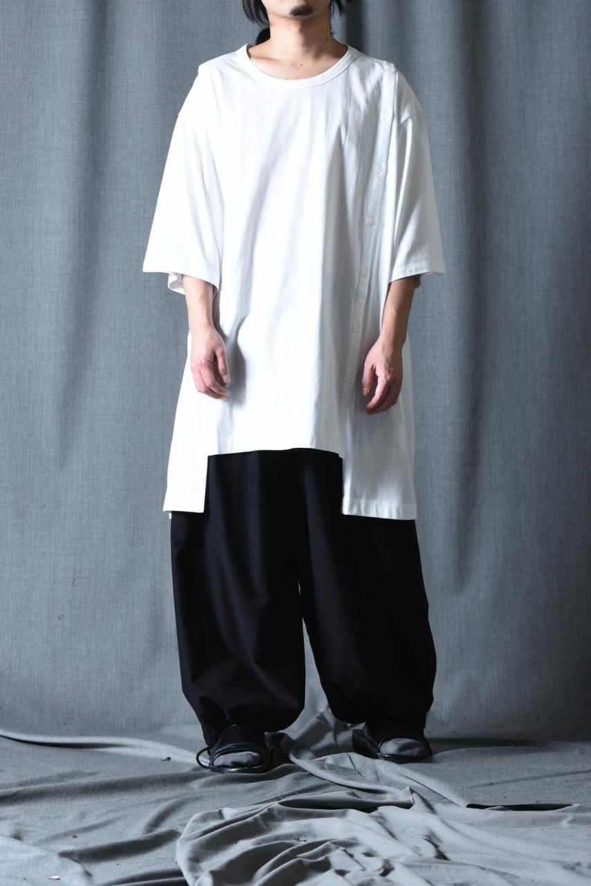 Ground Y ボタン開閉ジャンボカットソー white - Ka na ta,Yohji