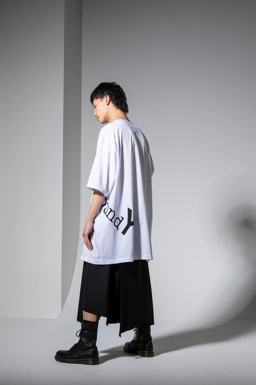 トップス【美品】  Ground Y / グラウンドワイ | 30/cotton Jersey GY Logo Jumbo Graphic T コットン ジャージー GY ロゴ プリント ジャンボ グラフィック Tシャツ | 3 | White | メンズ