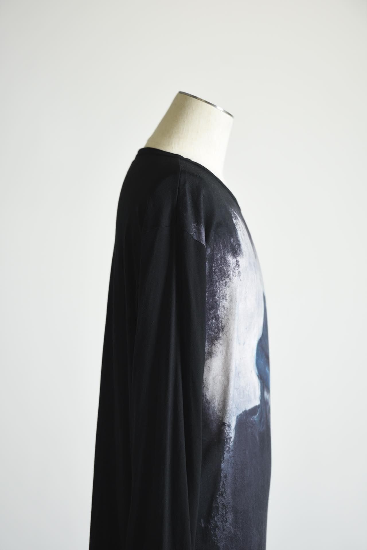 yohji yamamoto pour homme 山本耀司肖像画カットソー Yohji Yamamoto POUR HOMME 「山本耀司」プリントBIG-T - Ka na