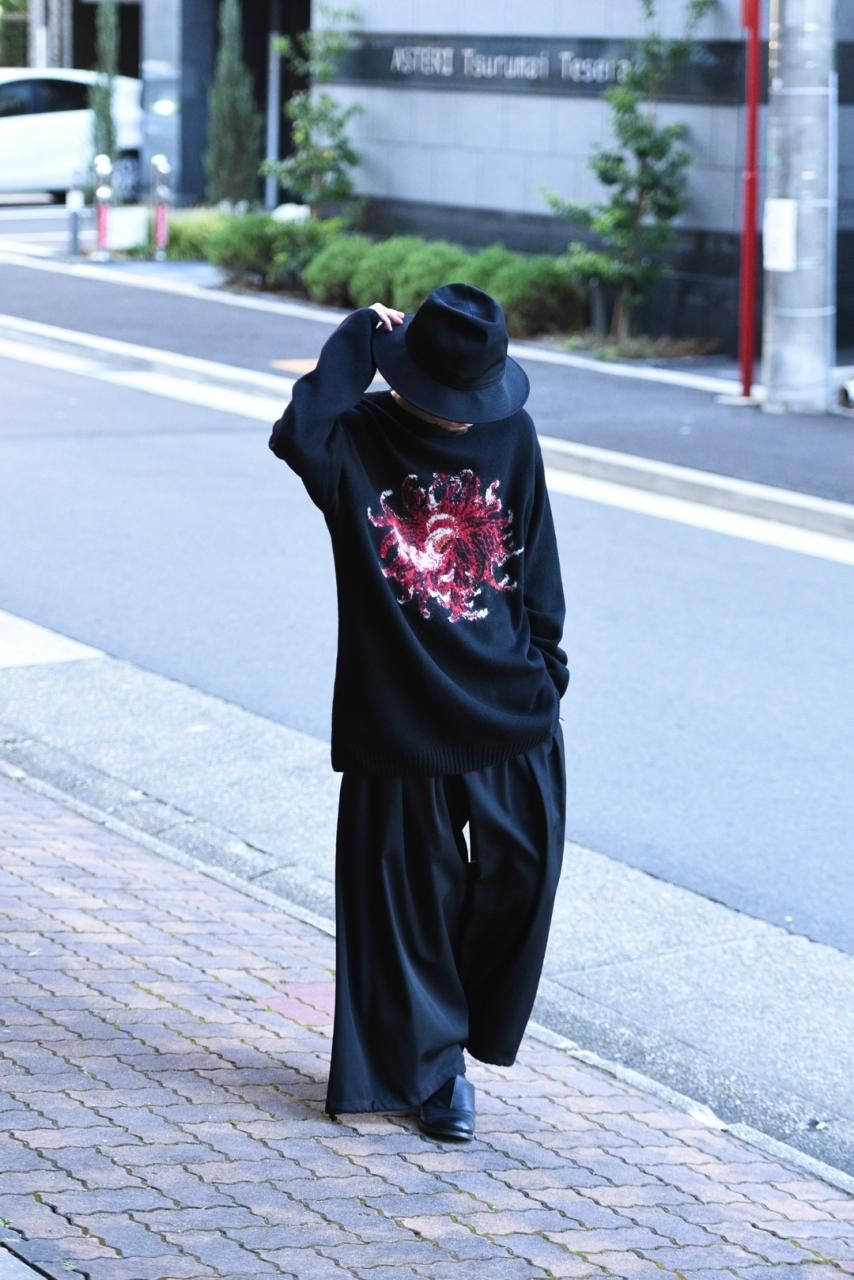 Yohji Yamamoto POUR HOMME 花柄インターシャラウンドネック 菊 - Ka na ta,Yohji Yamamoto取扱 Dear Joze. の通販サイト