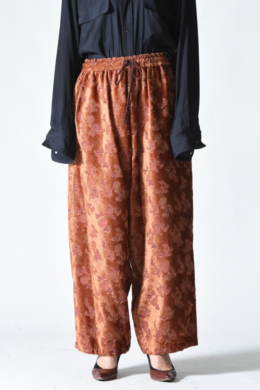 ぴ*読様 crewreトリアセテートジャカードパンツ brown size1 crewre online shop / トリアセテートジャカードパンツ