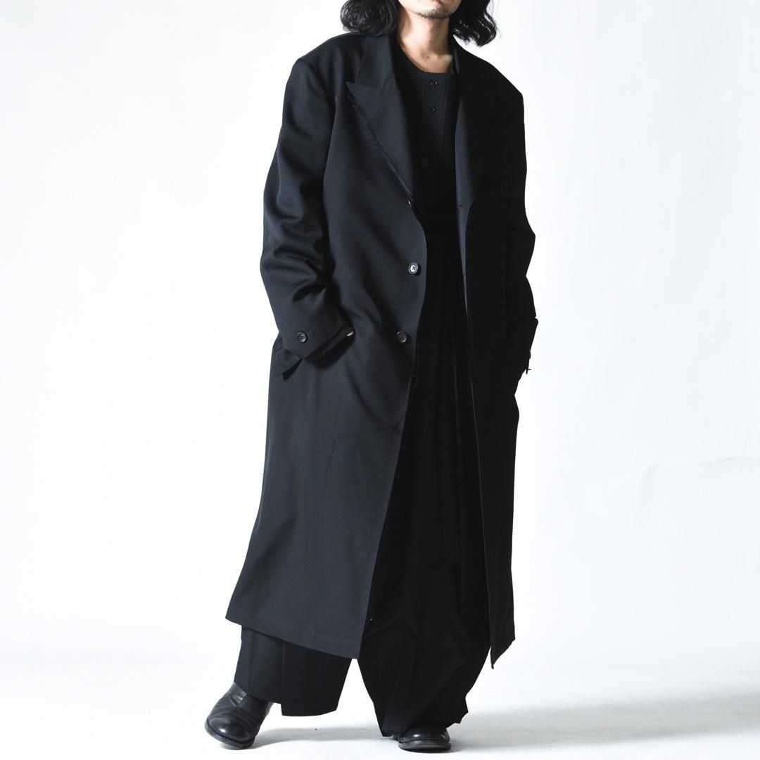 Yohji Yamamoto POUR HOMME カットオフ二重ピークドラペルコート